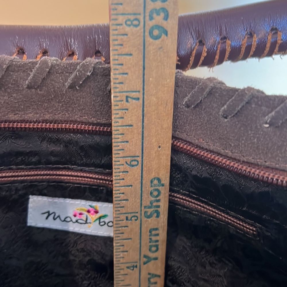Brown Suede Hobo Bag - Picture 7 of 12